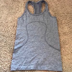 Lululemon run swiftly tank metallic silver gray